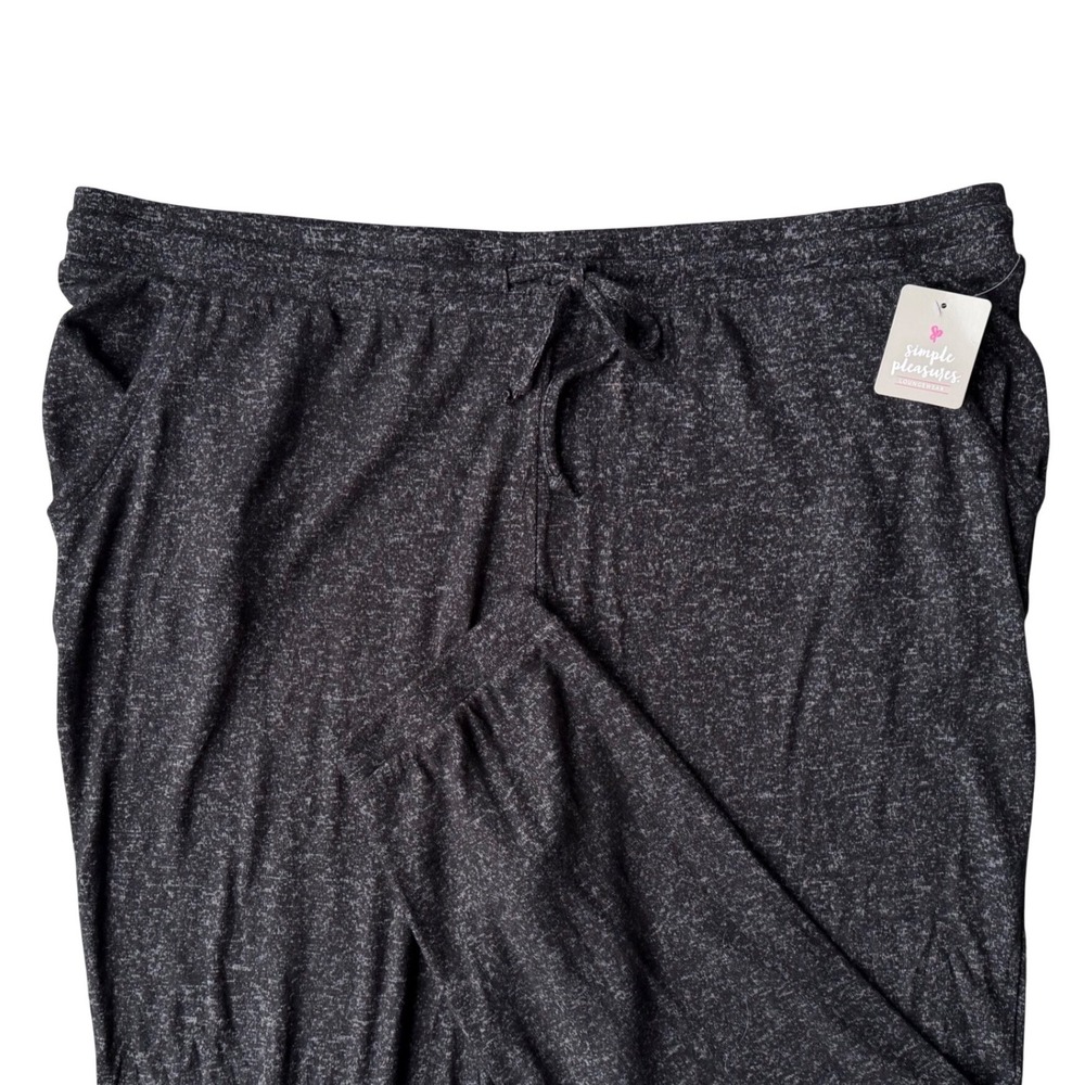 Simple Pleasures Marled Sleep Joggers NWT Charcoal Gray Plus Size 3X Loungewear
